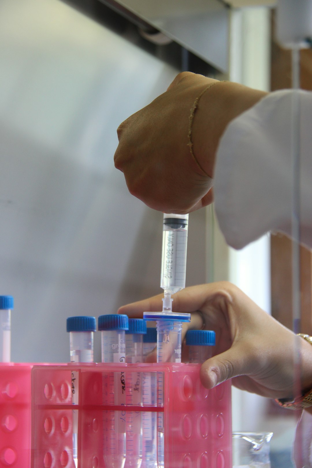 A scientist is working in a laboratory